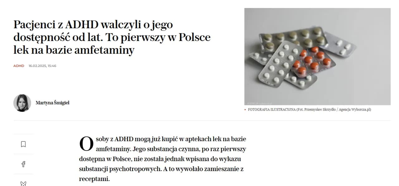 Leki na ADHD z amfetaminą w Polsce: Działanie, skutki, dostępność