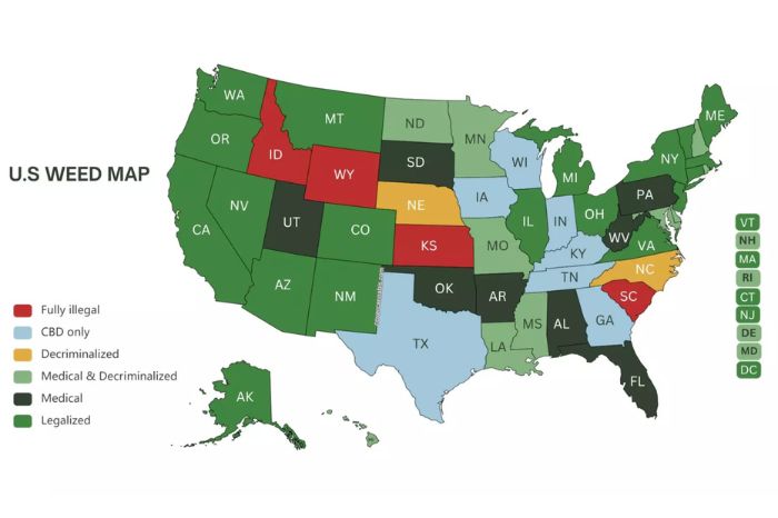 mapa legalizacji usa